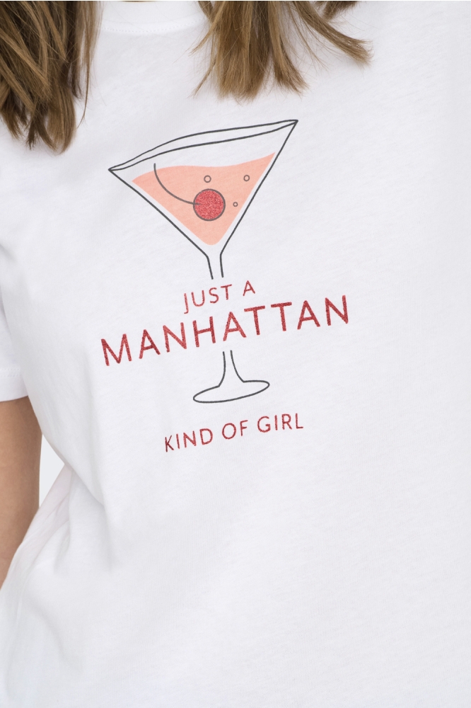 ONLKELSEY LIFE S/S REG TEE CS JRS 15363836 BRIGHT WHITE/MANHATTAN